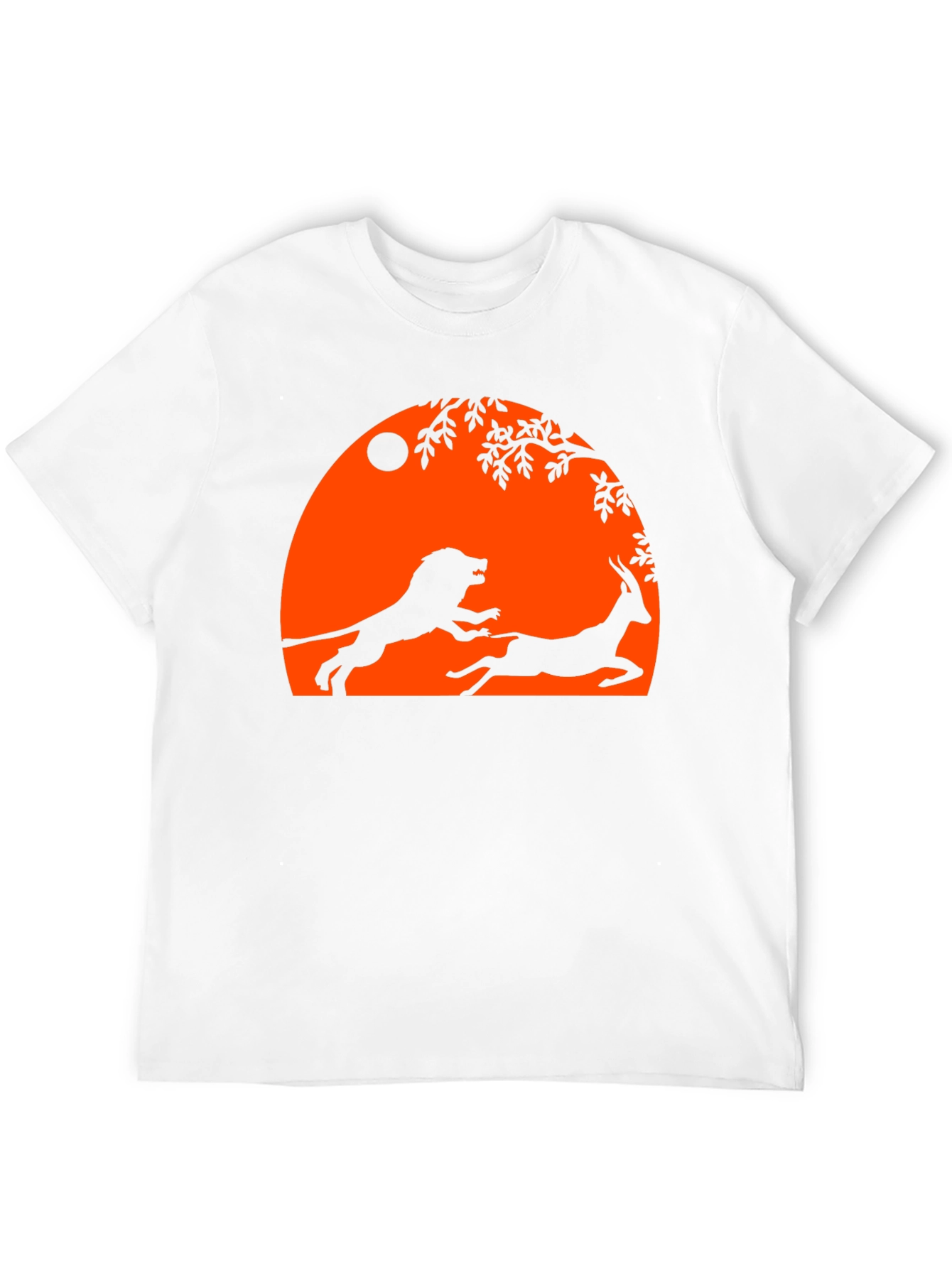 Lion and Antelope Graphic Tee - Black