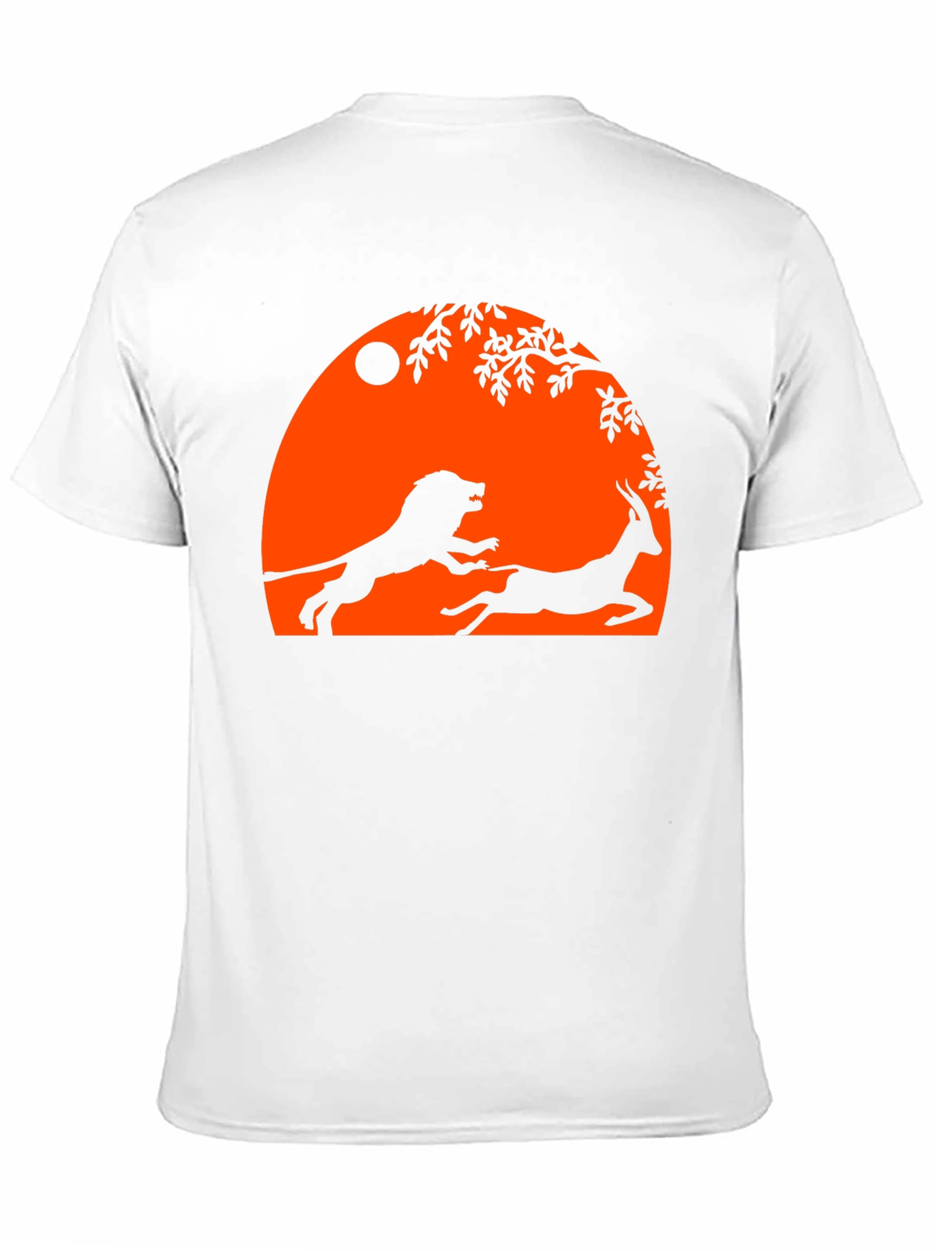 Lion and Antelope Graphic Tee - Black