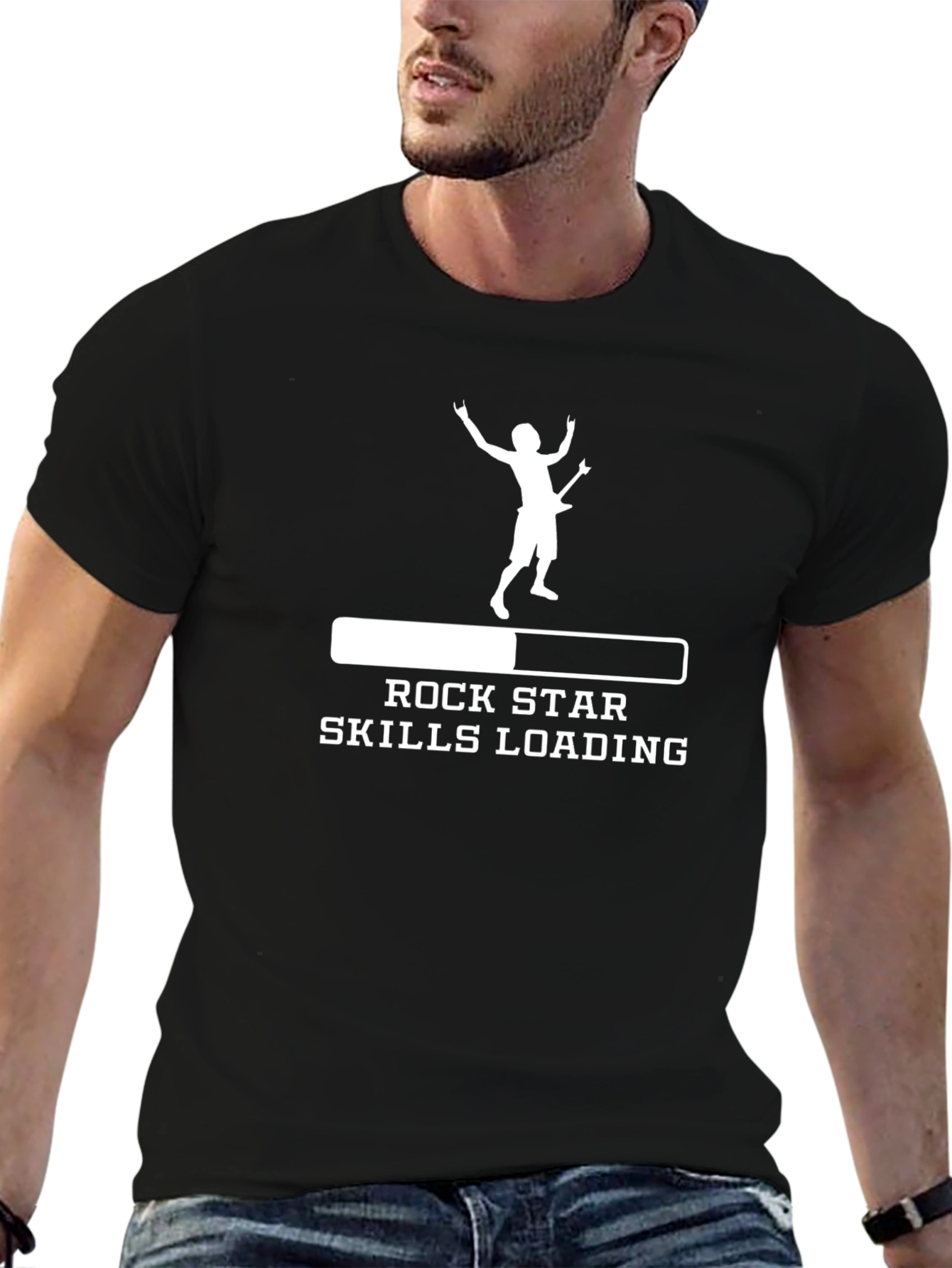 Rock Star Skills Loading Graphic Tee - Black