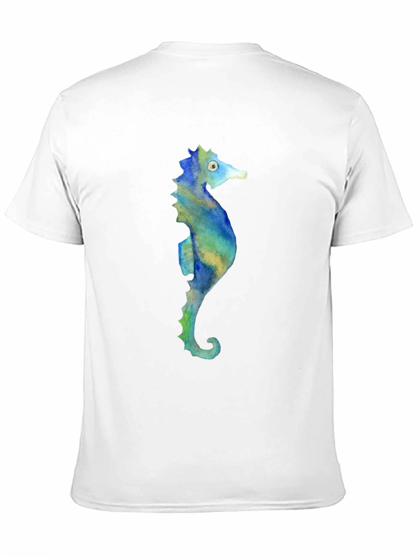 Seahorse Graphic Tee - Black Cotton T-Shirt