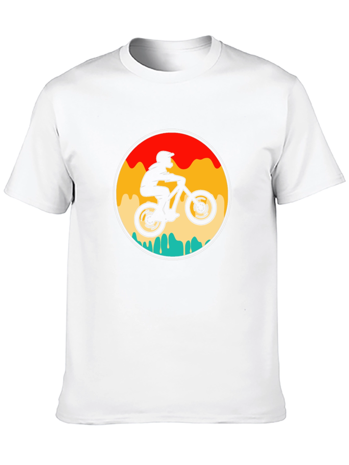 Mountain Biker Graphic Tee - Retro Style