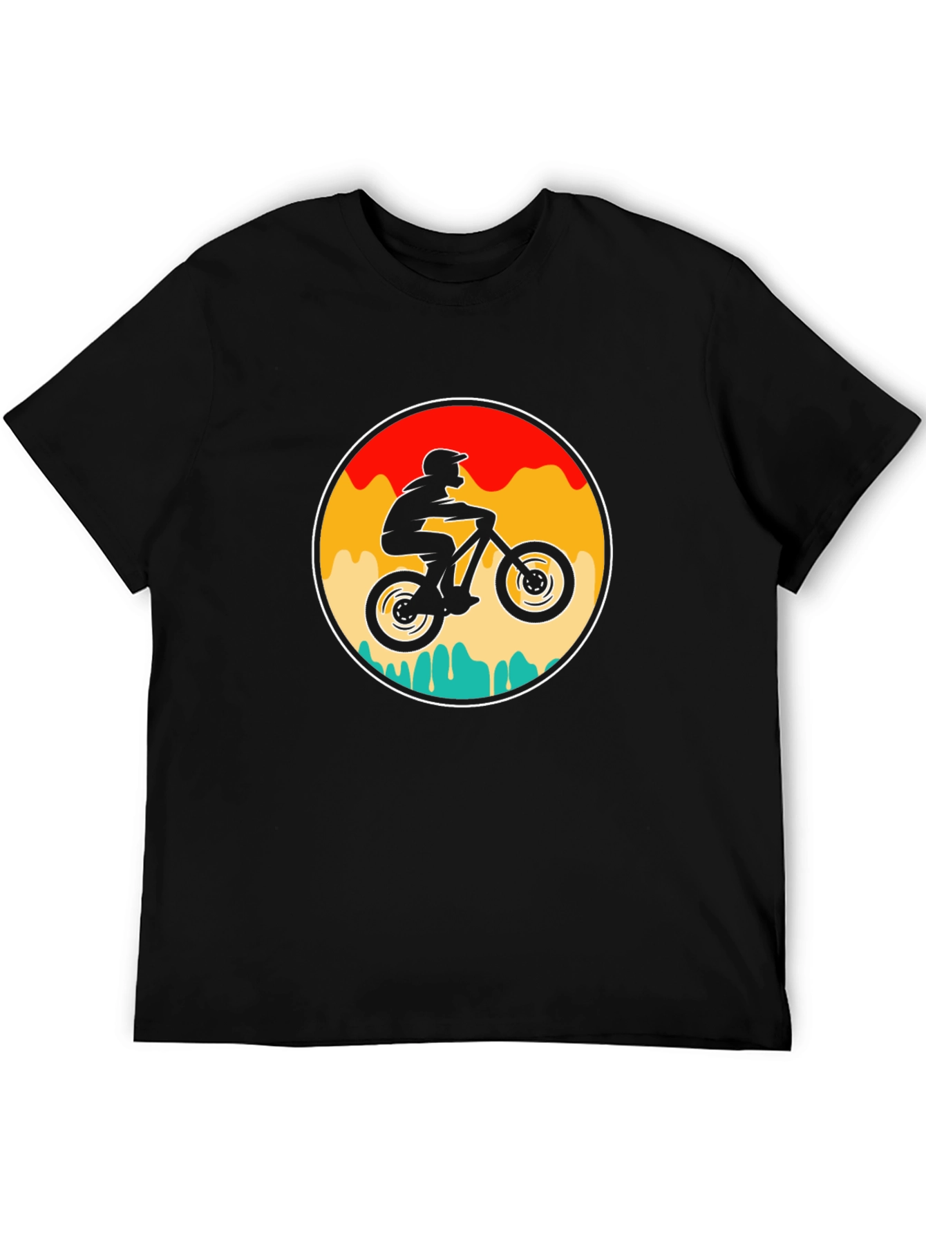 Mountain Biker Graphic Tee - Retro Style