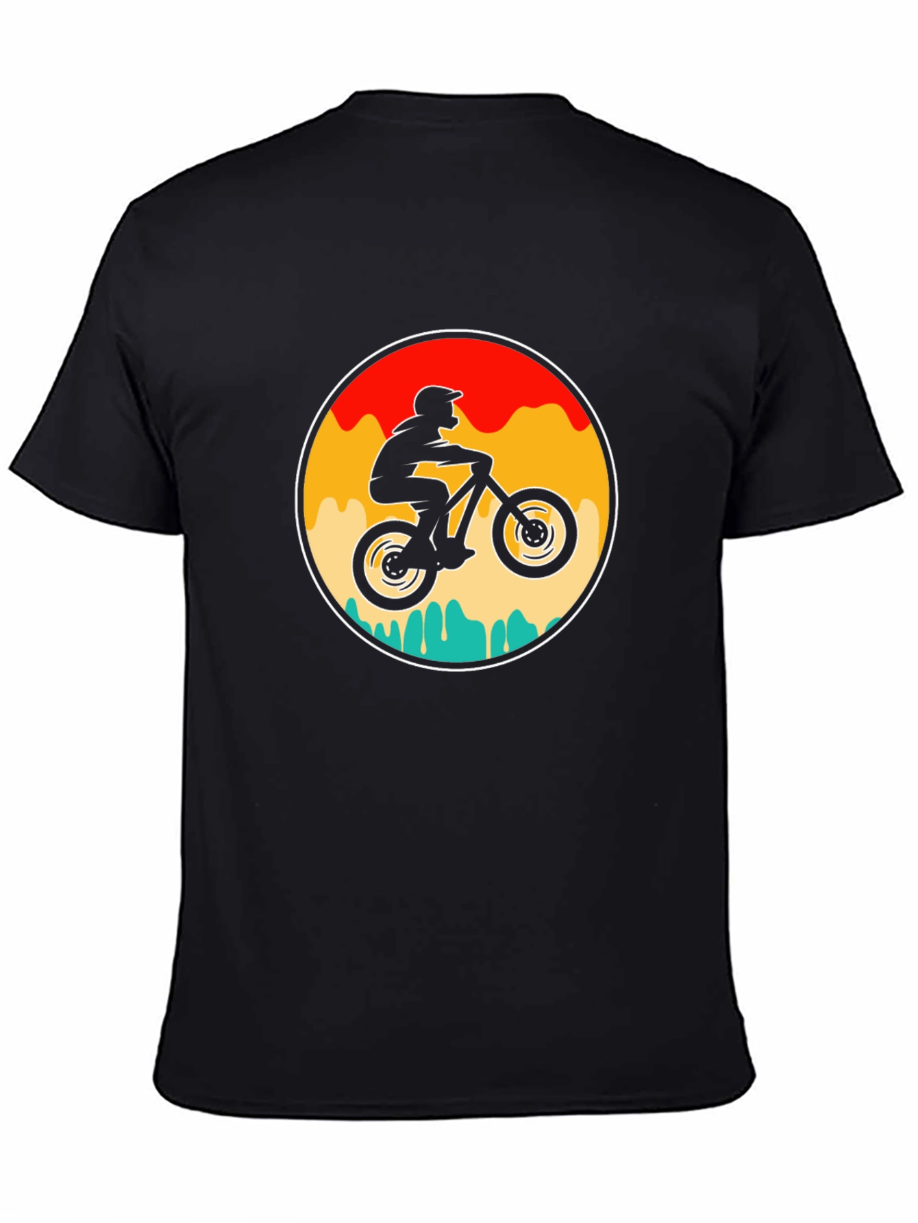 Mountain Biker Graphic Tee - Retro Style