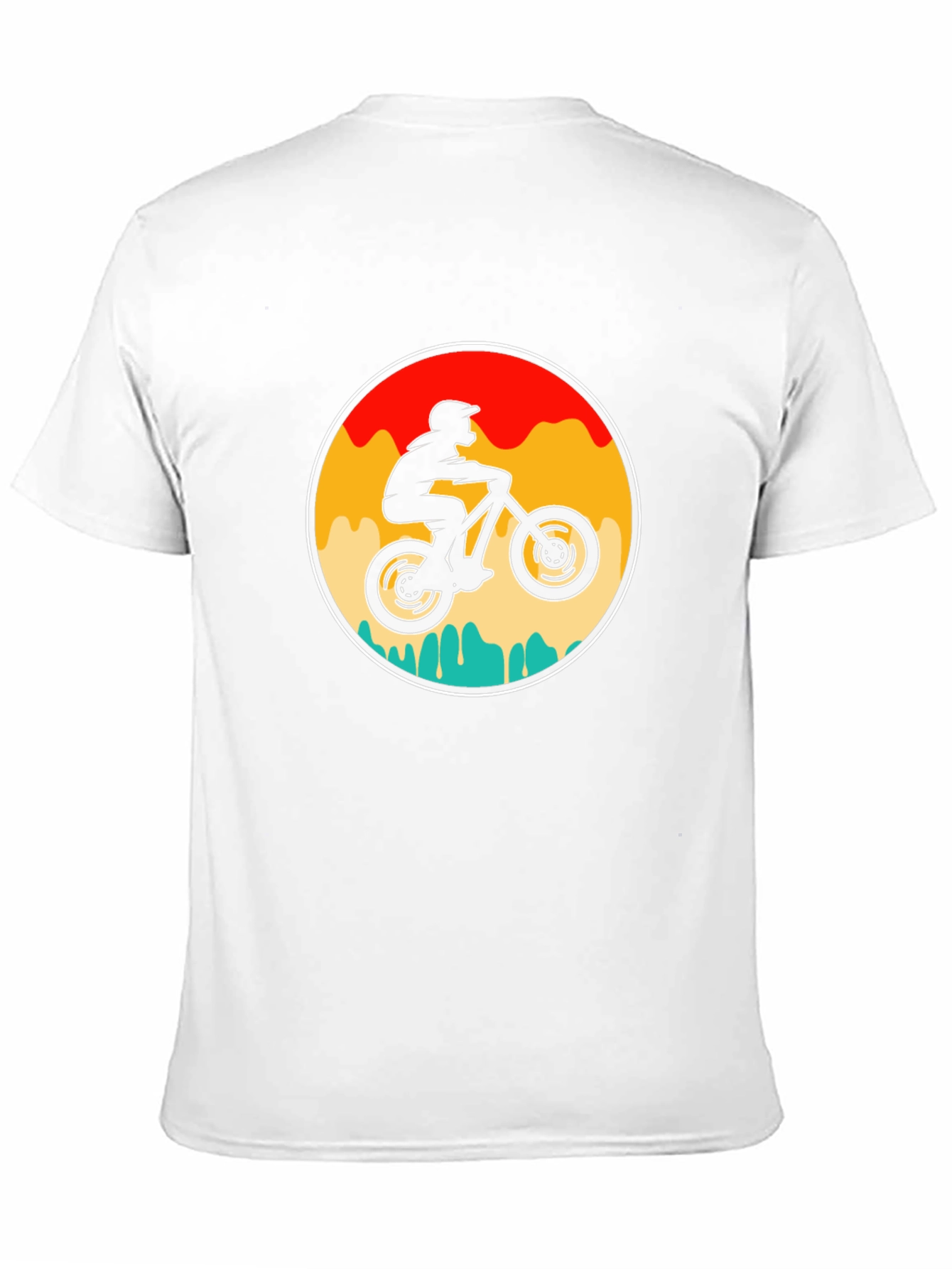 Mountain Biker Graphic Tee - Retro Style