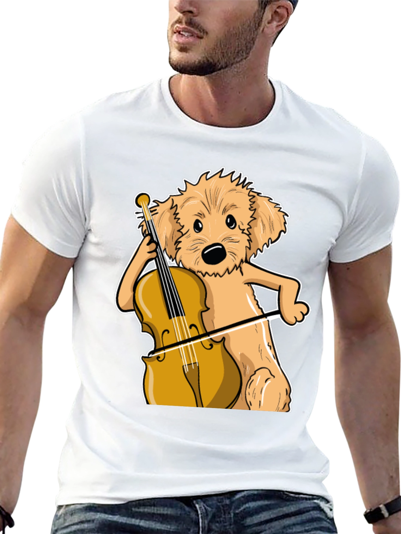 Dog Playing Cello T-Shirt