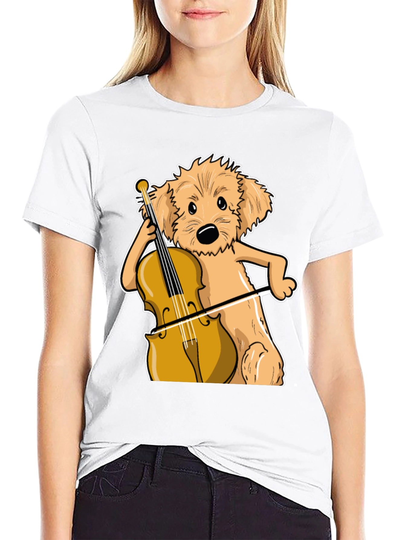 Dog Playing Cello T-Shirt