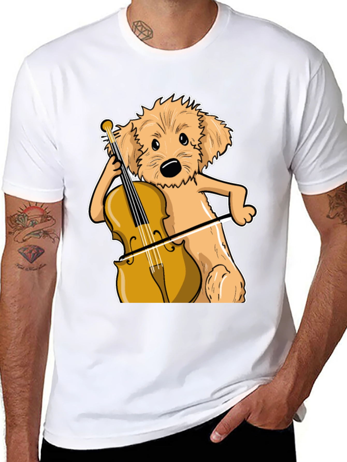 Dog Playing Cello T-Shirt