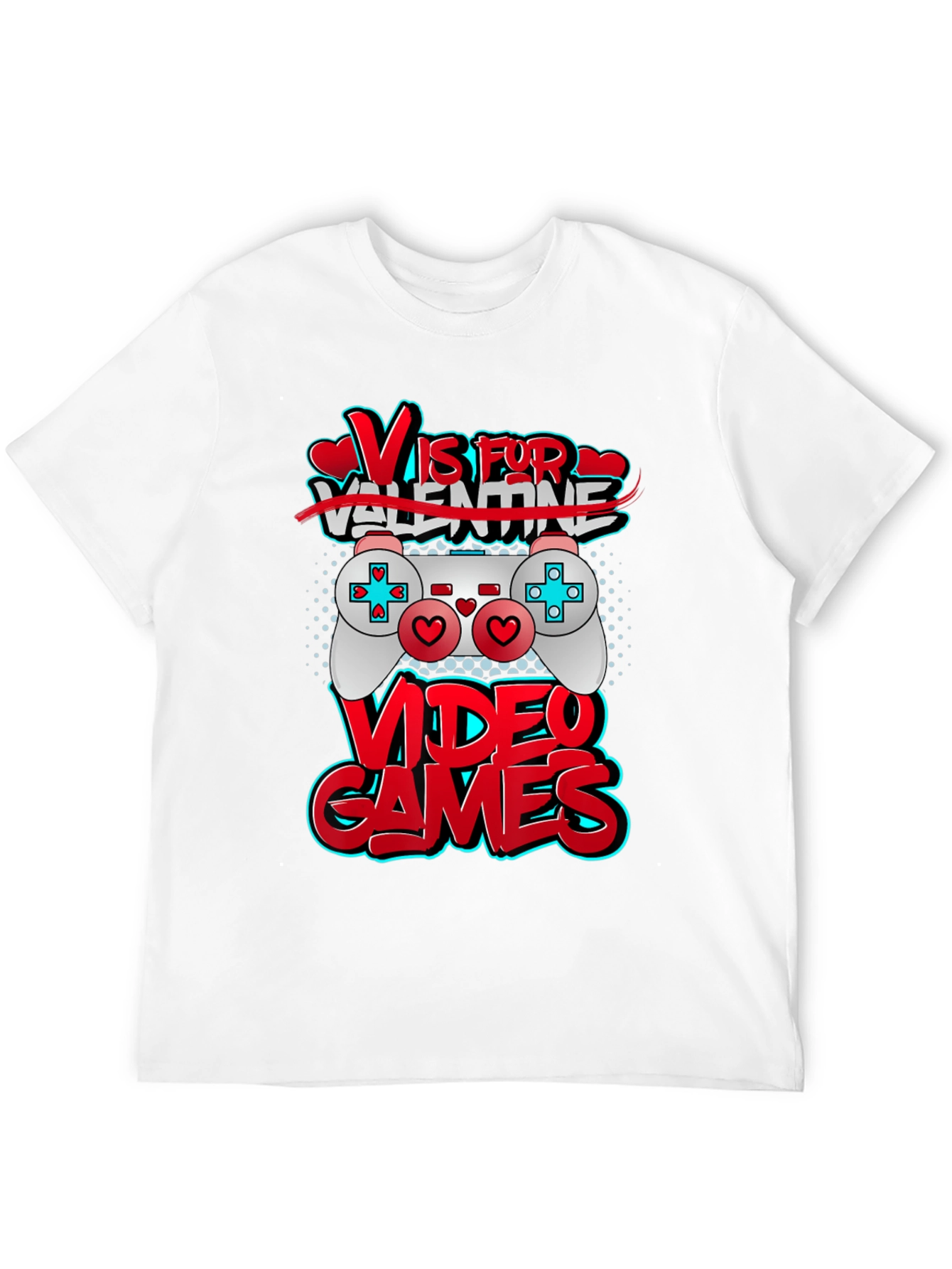 V is for Video Games Black T-Shirt