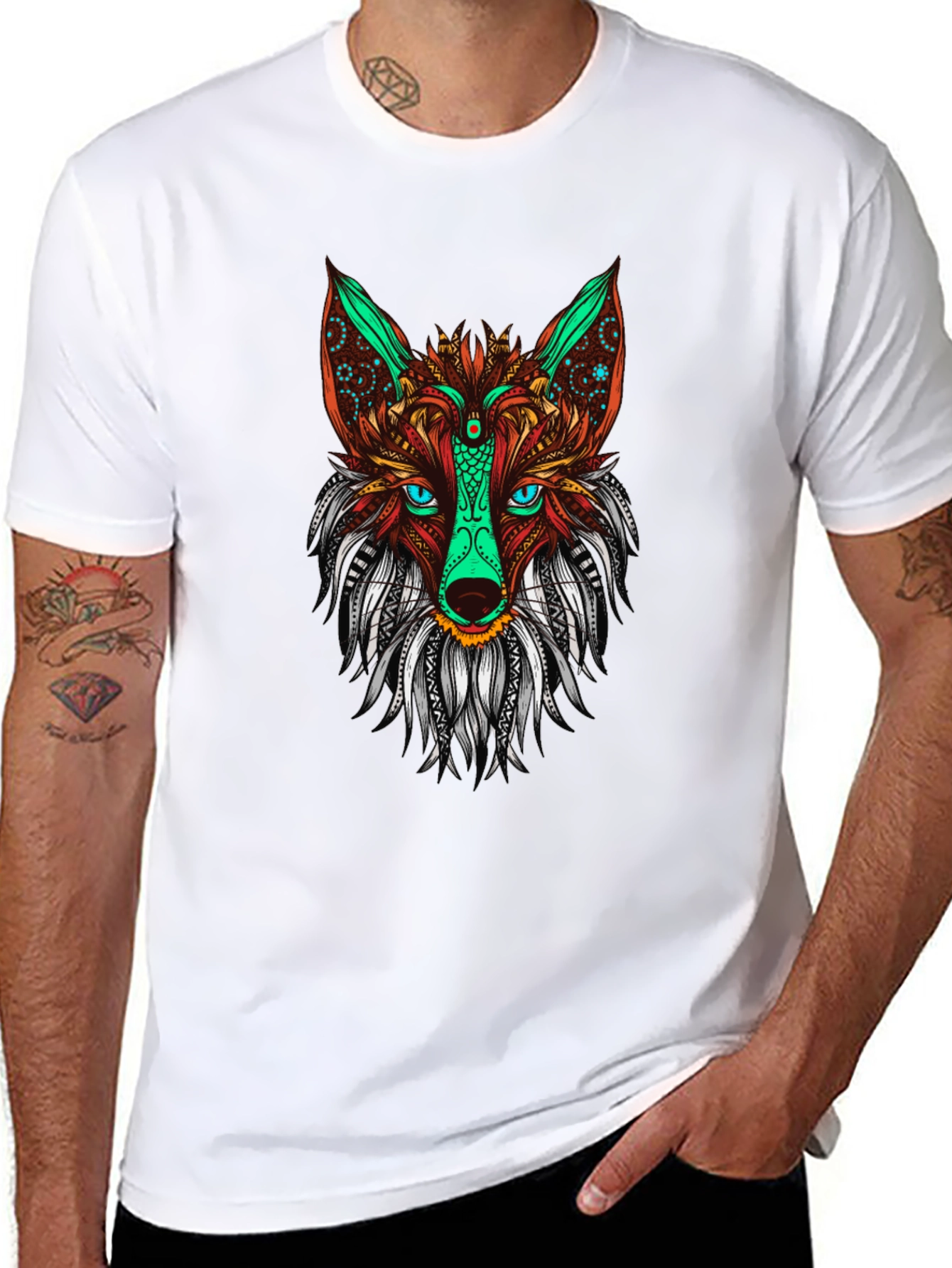 Fox Graphic Print Mens Black T-shirt