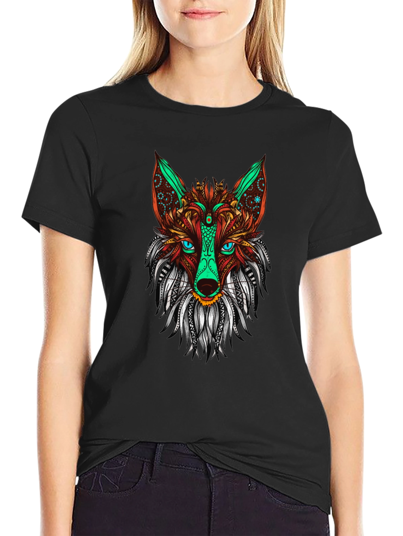 Fox Graphic Print Mens Black T-shirt