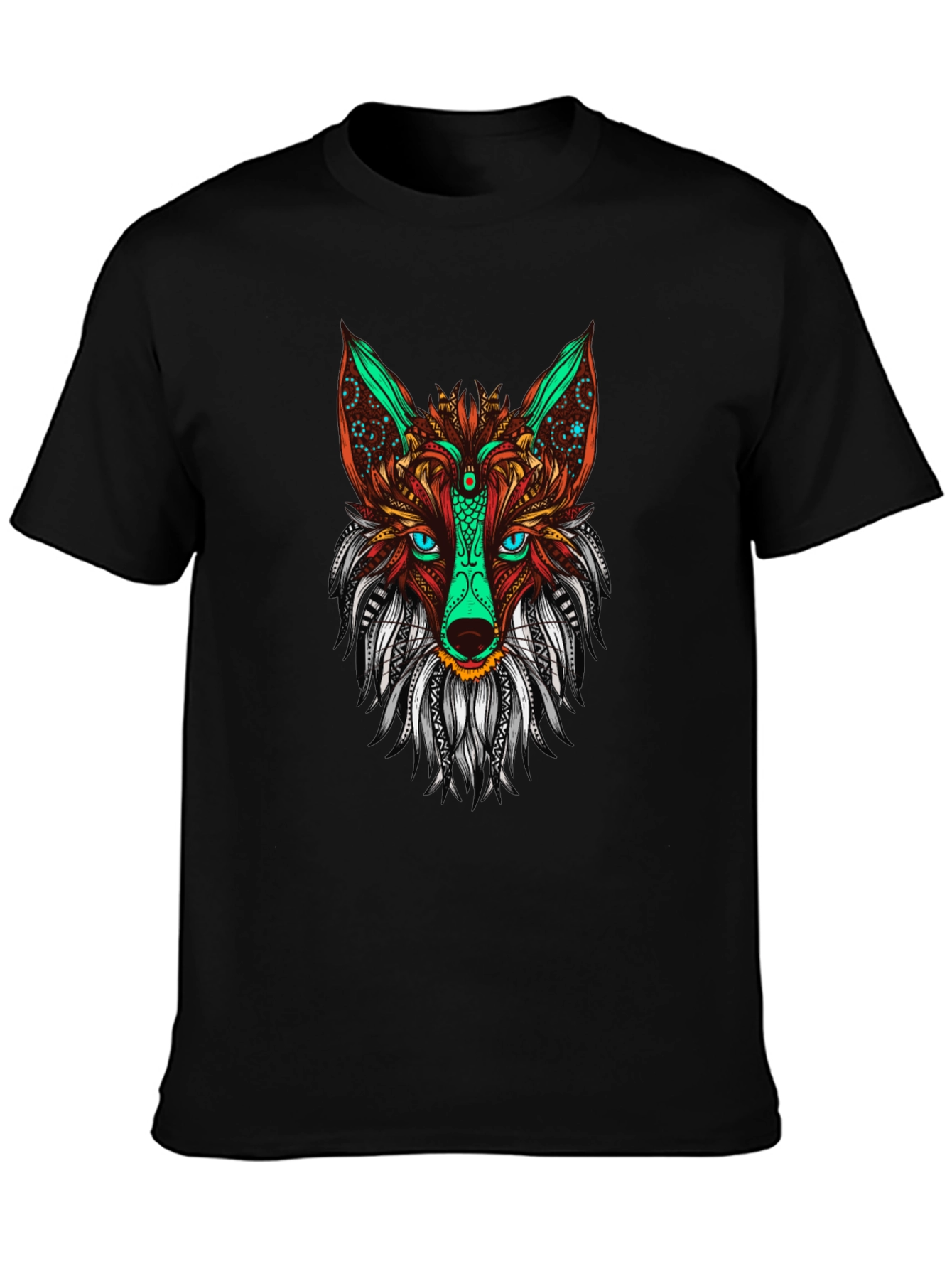 Fox Graphic Print Mens Black T-shirt