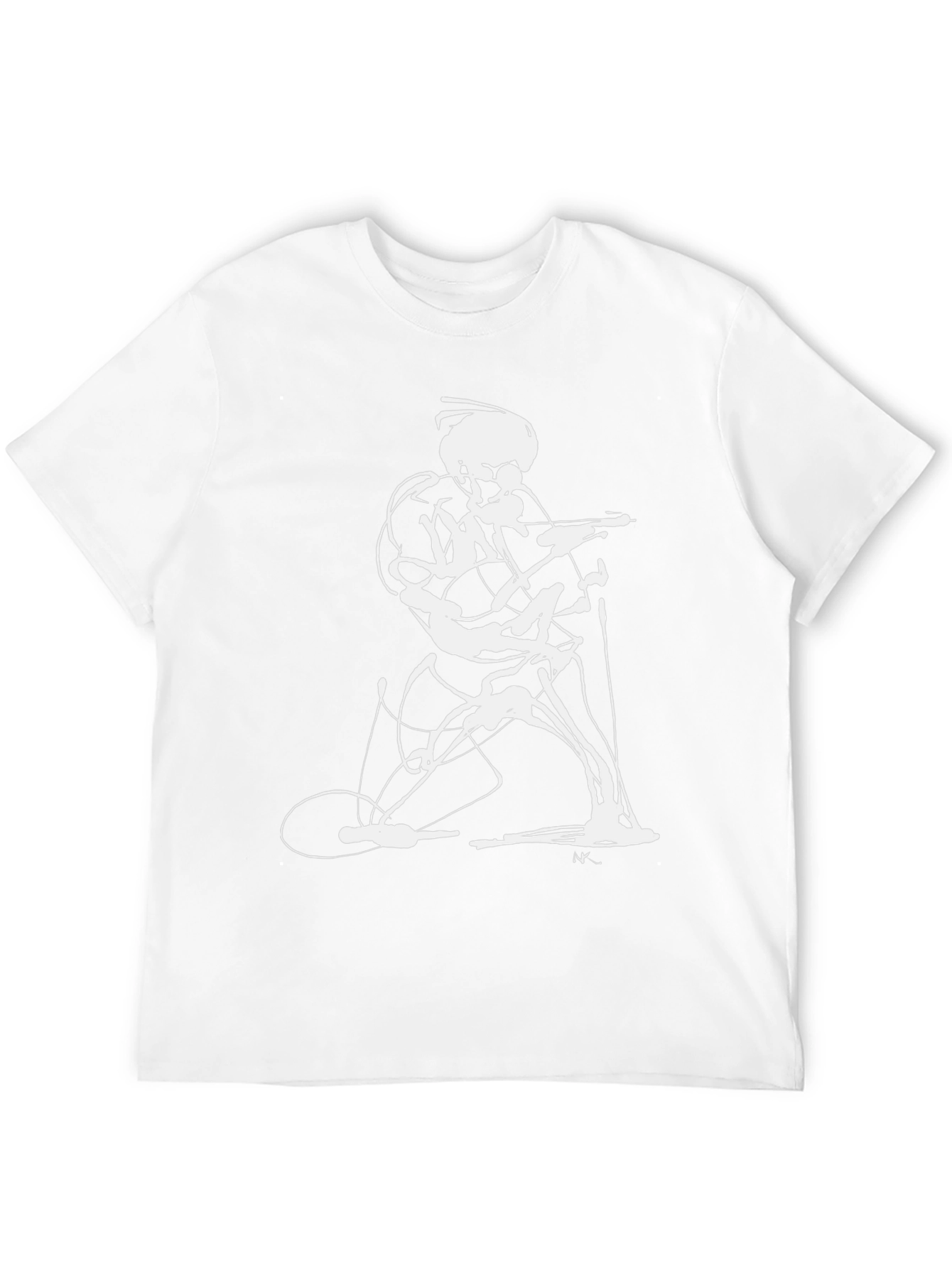 Abstract Guitarist Black T-Shirt