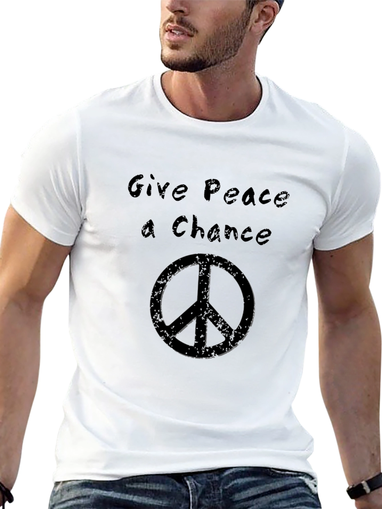 Give Peace a Chance Black T-Shirt