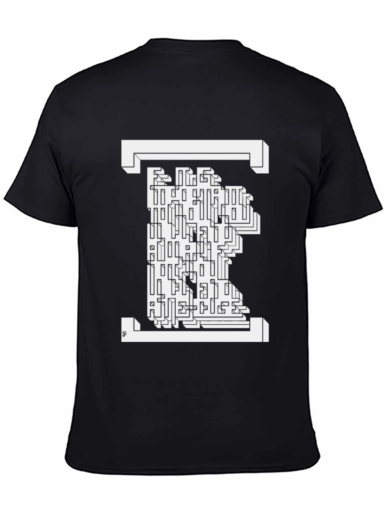 Abstract Maze Graphic T-Shirt