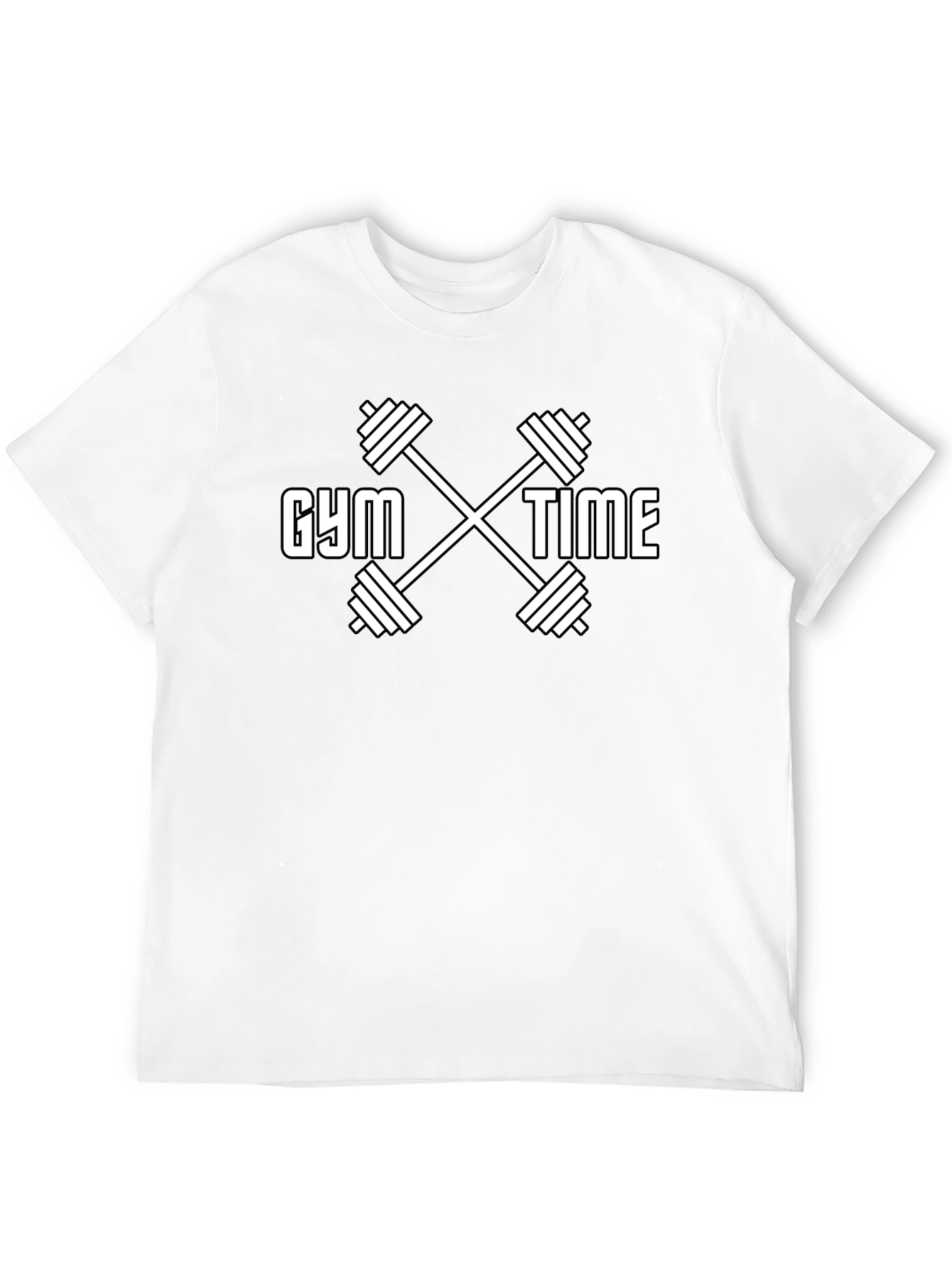 Gym Time Black Graphic Tee - Workout Motivation