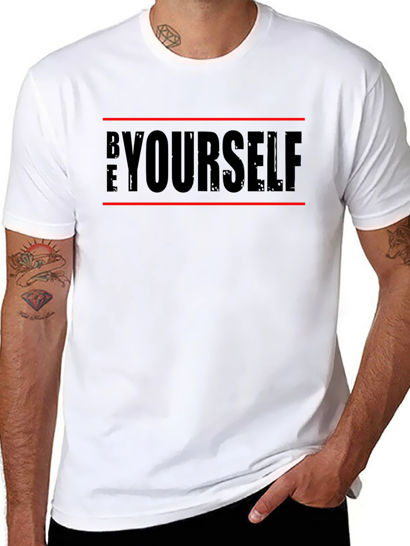 Be Yourself Graphic Tee - Mens Black T-Shirt