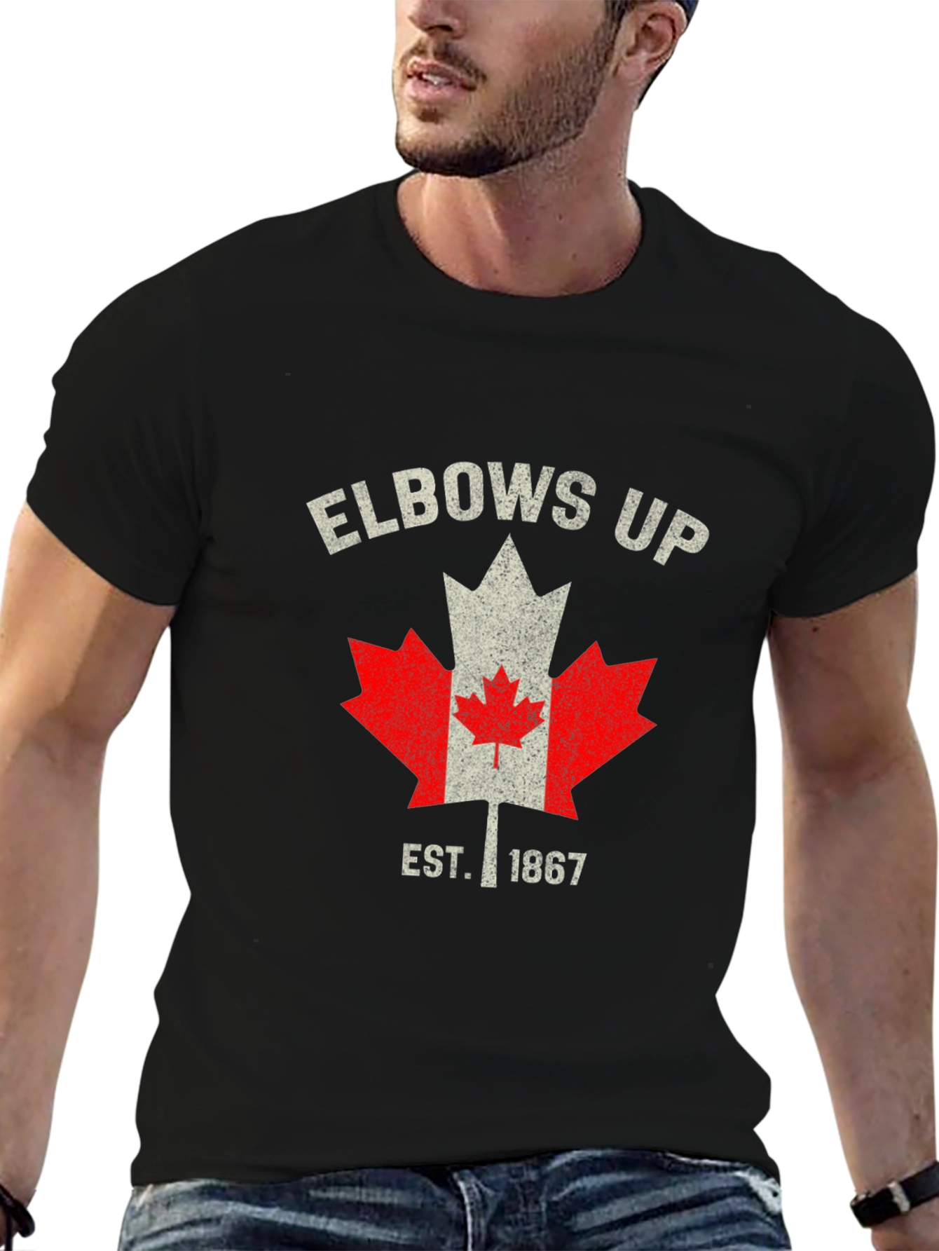 Elbows Up Canada Maple Leaf Est. 1867 T-Shirt