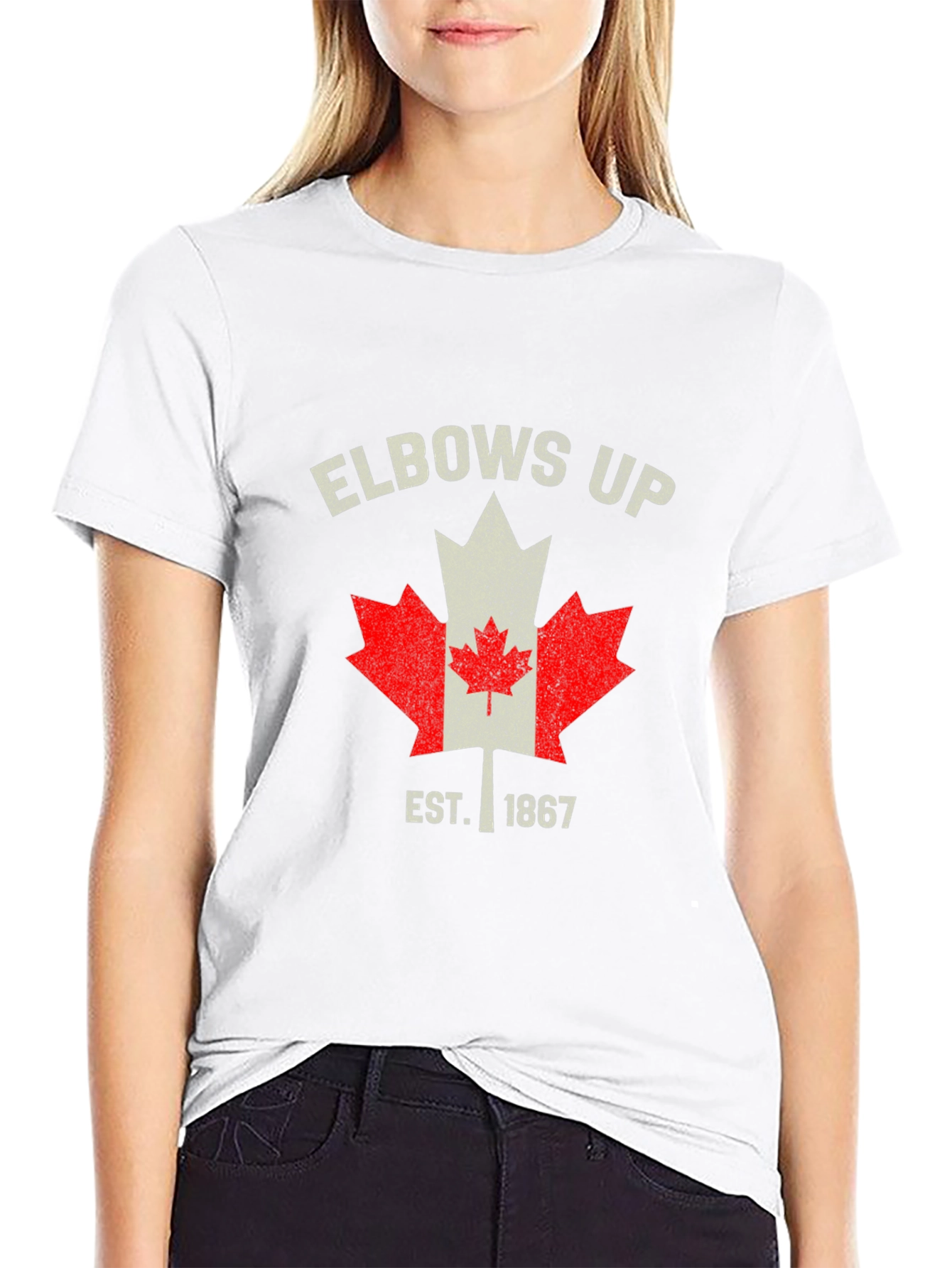 Elbows Up Canada Maple Leaf Est. 1867 T-Shirt