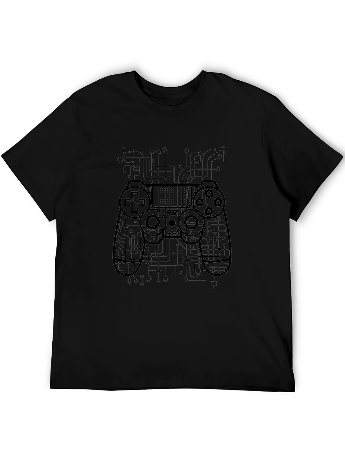 Gaming Controller Circuitry T-Shirt - Black
