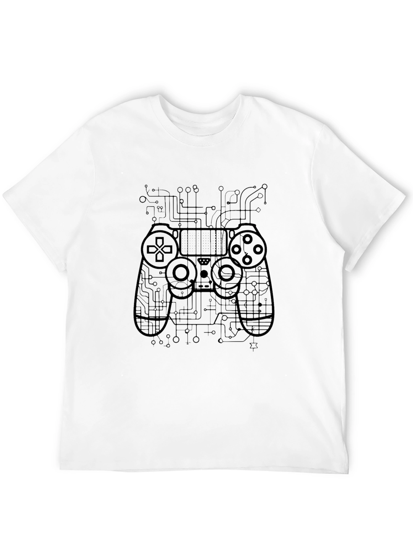 Gaming Controller Circuitry T-Shirt - Black