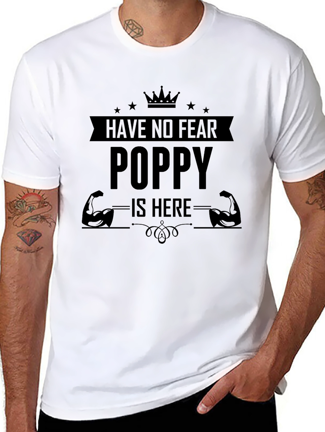 Have No Fear Poppy Is Here Black T-Shirt