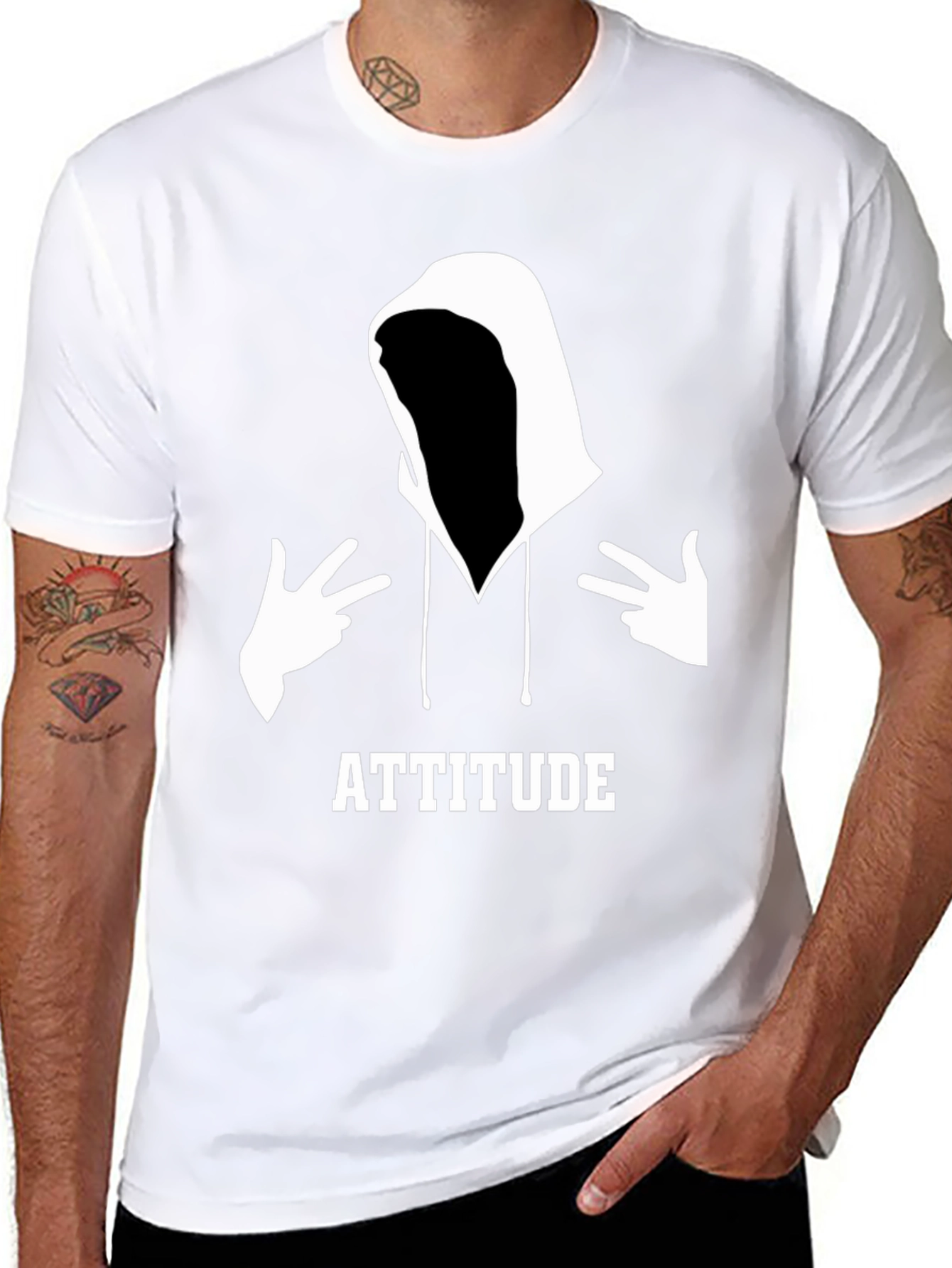 Attitude Graphic Tee - Mens Black T-Shirt