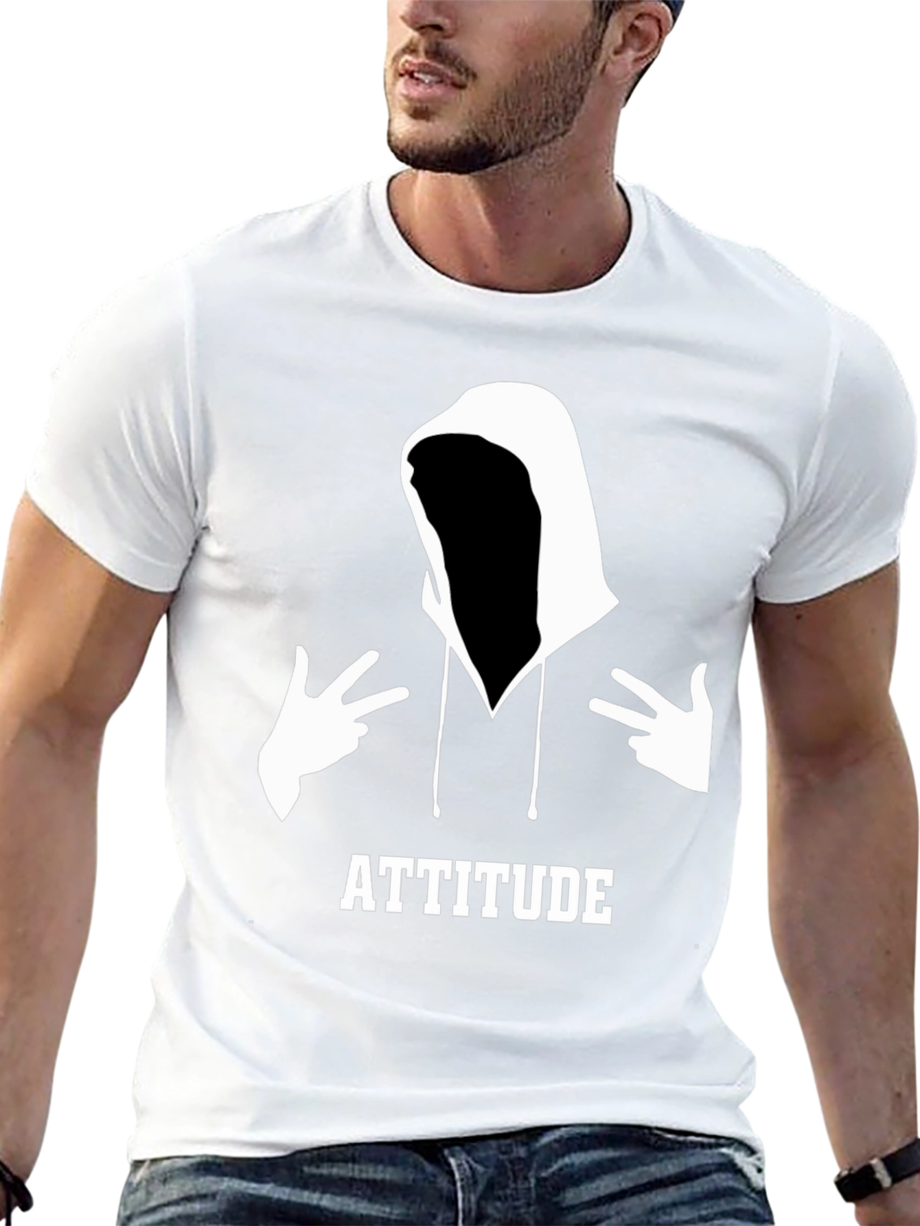 Attitude Graphic Tee - Mens Black T-Shirt