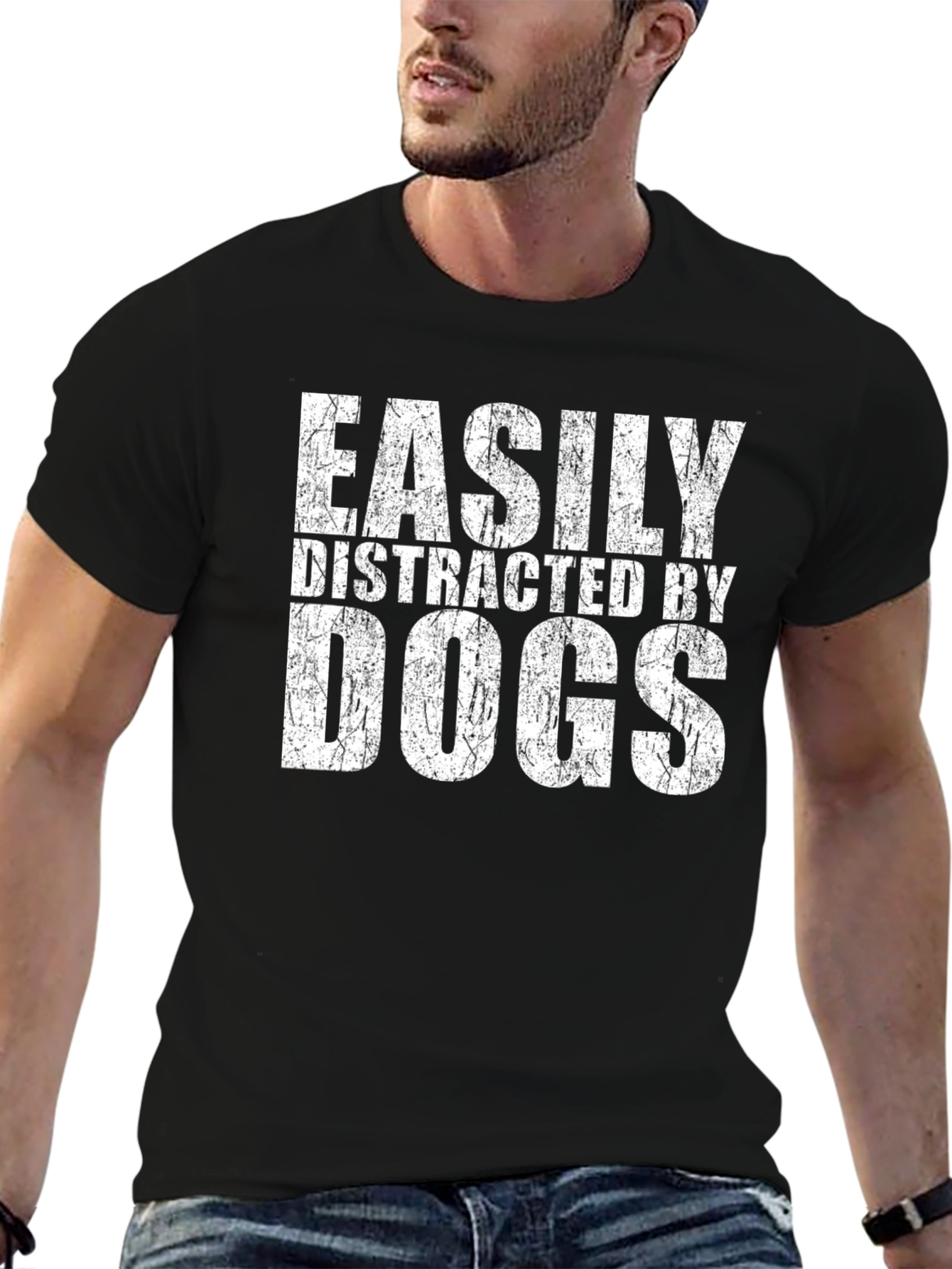 Easily Distracted by Dogs Graphic T-Shirt