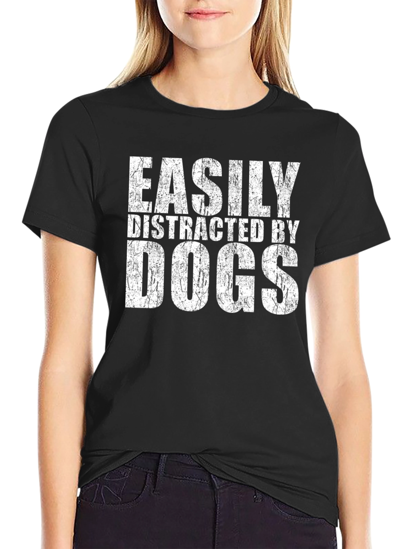 Easily Distracted by Dogs Graphic T-Shirt