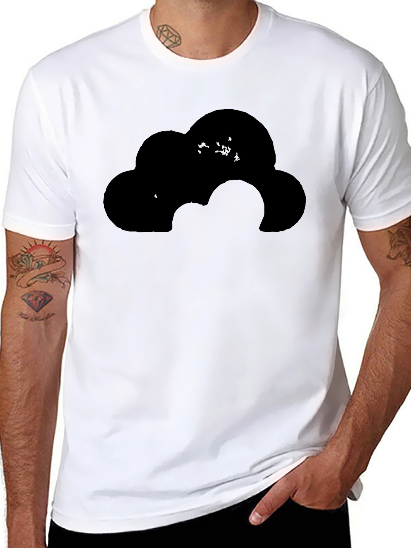 Cloud Graphic Black T-Shirt