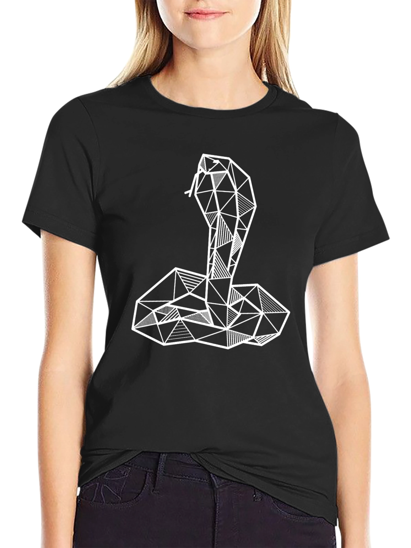 Geometric Cobra Tee - Modern Graphic Print