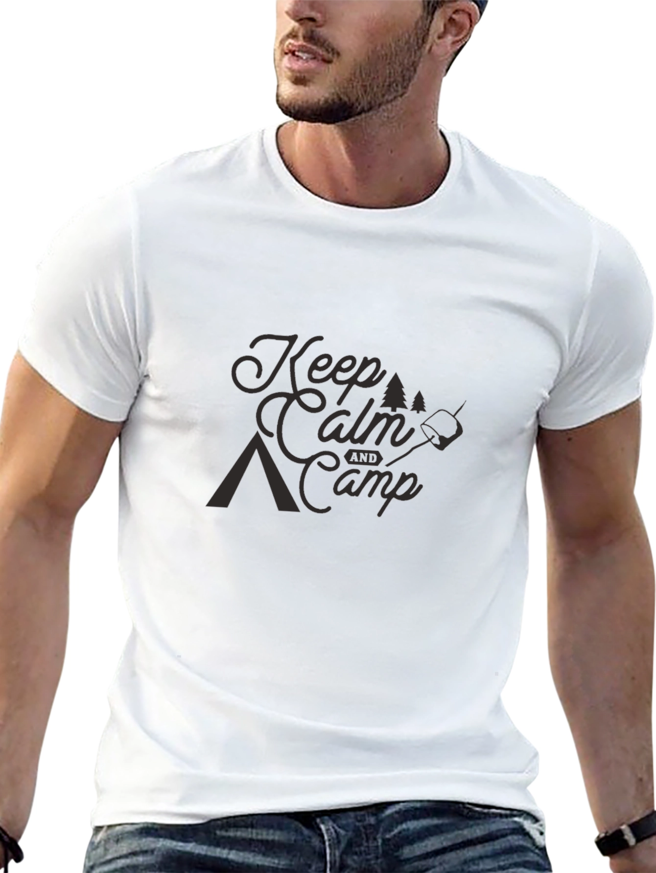 Keep Calm and Camp Black Tee