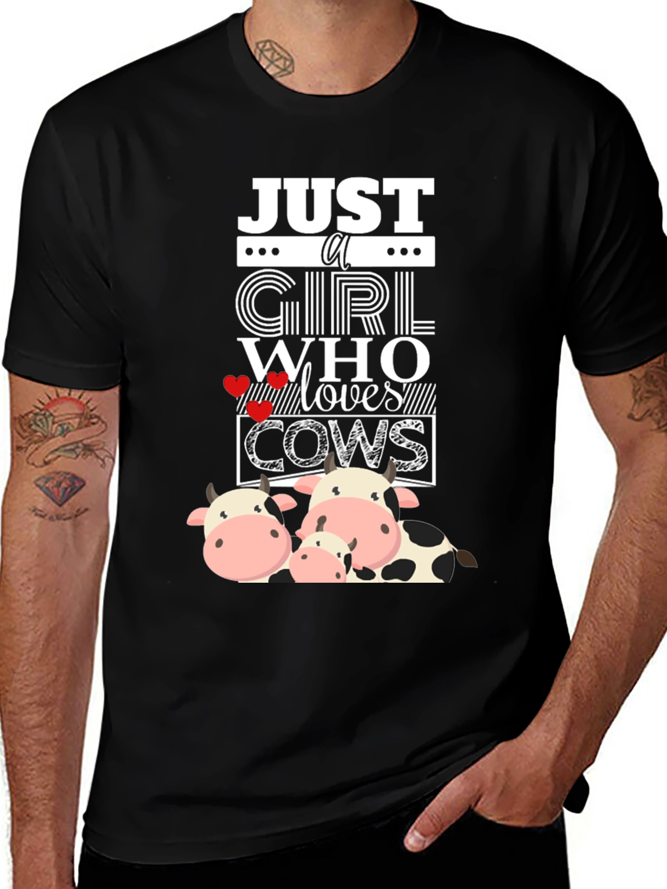 Just a Girl Who Loves Cows Graphic Tee