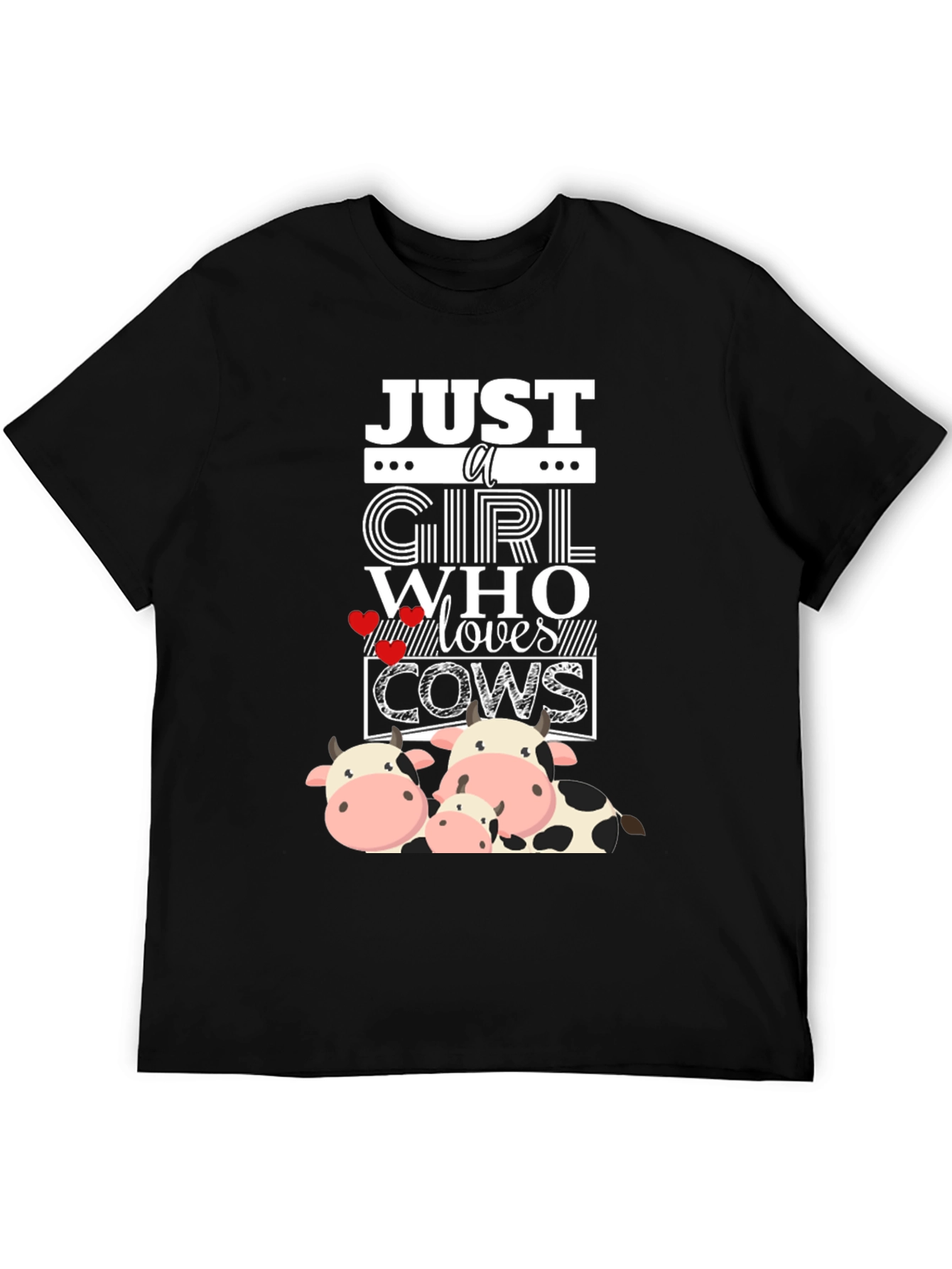Just a Girl Who Loves Cows Graphic Tee