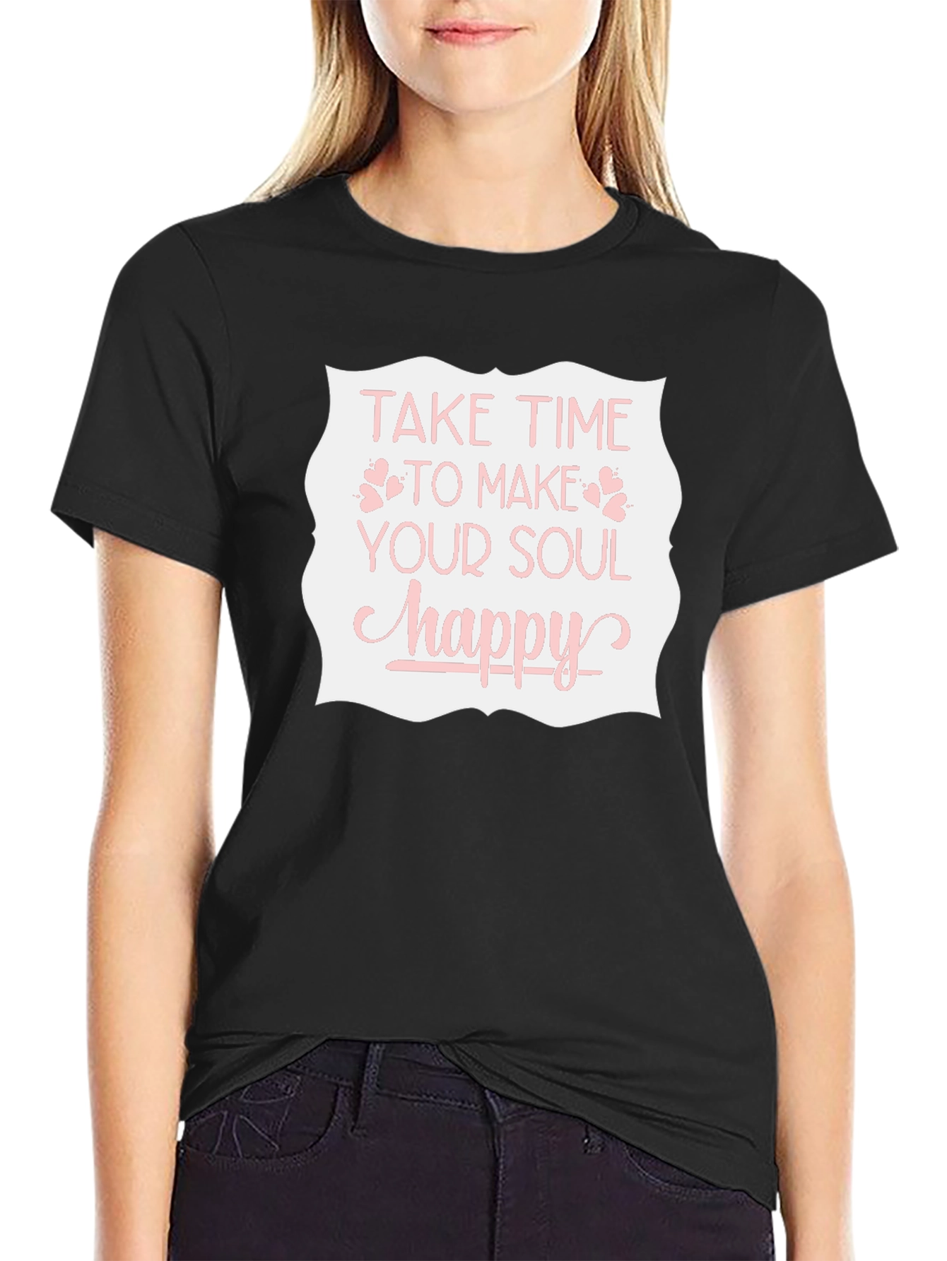 Soul Happy T-Shirt - Black Graphic Tee
