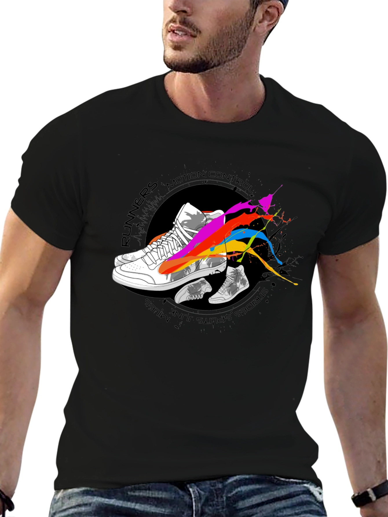 Motion Control Runners Graphic Tee - Black