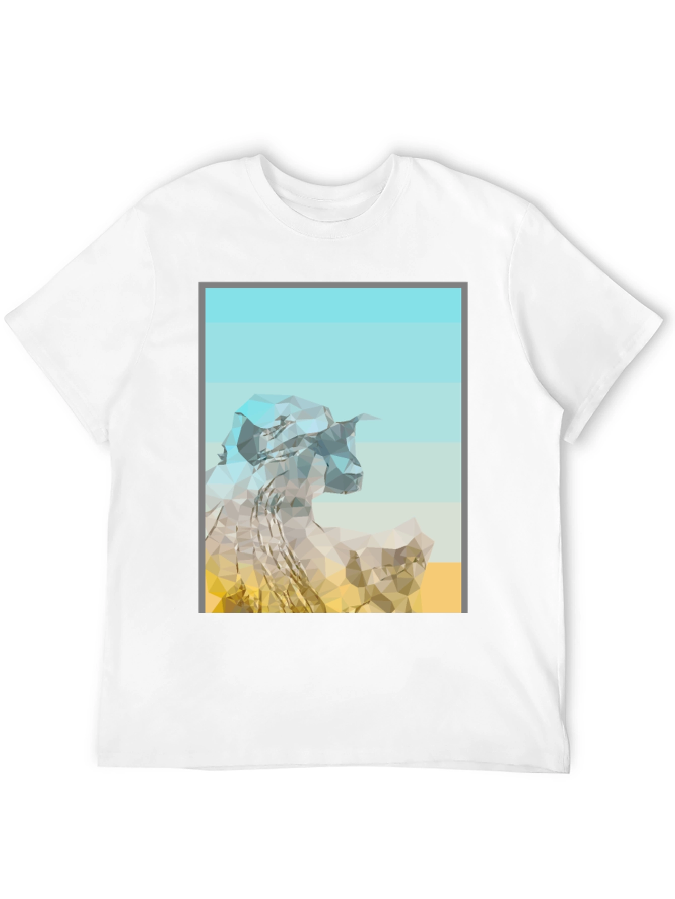 Abstract Mountain Graphic Tee - Modern Black T-Shirt