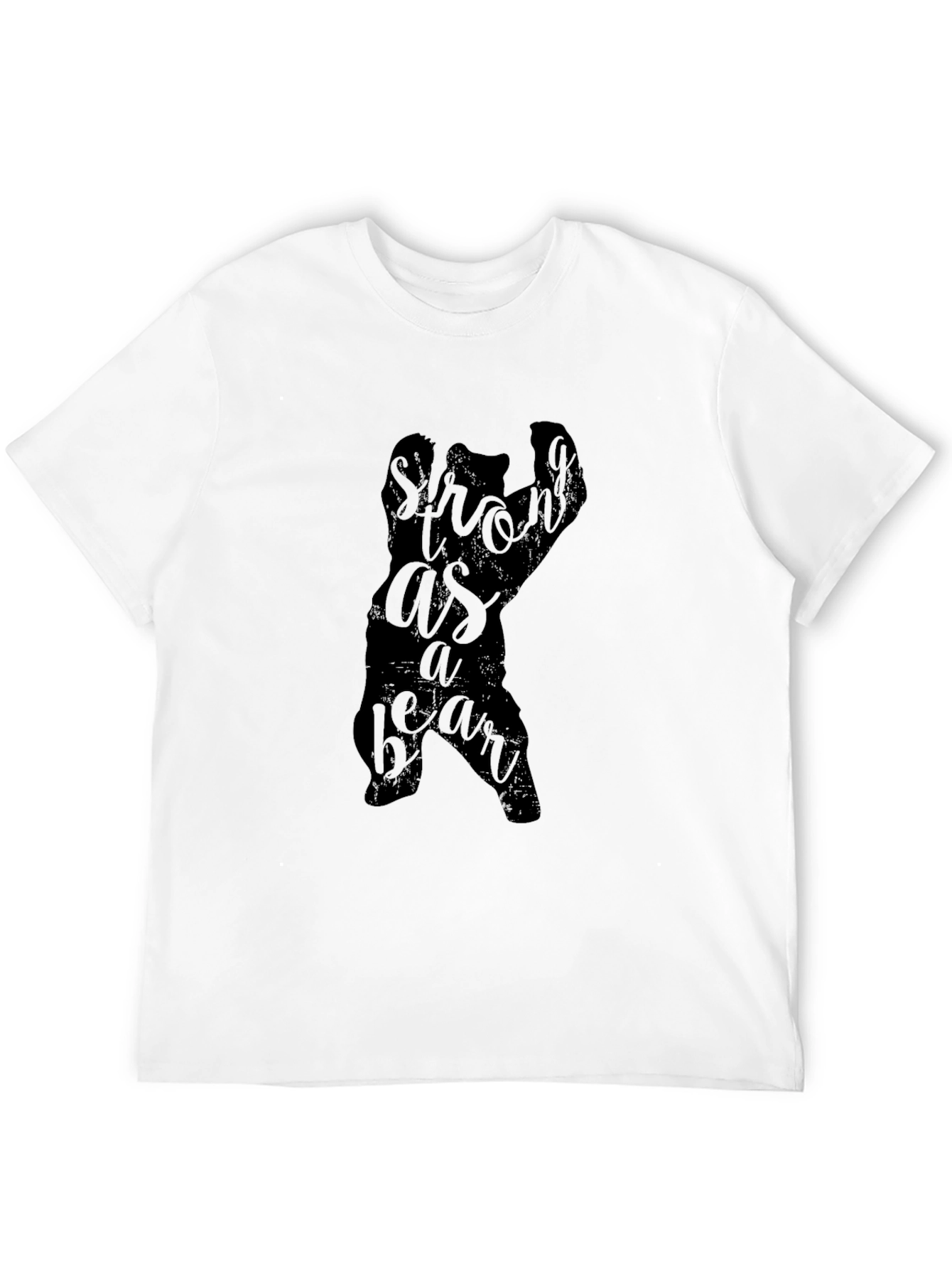 Strong As A Bear Graphic Tee - Black