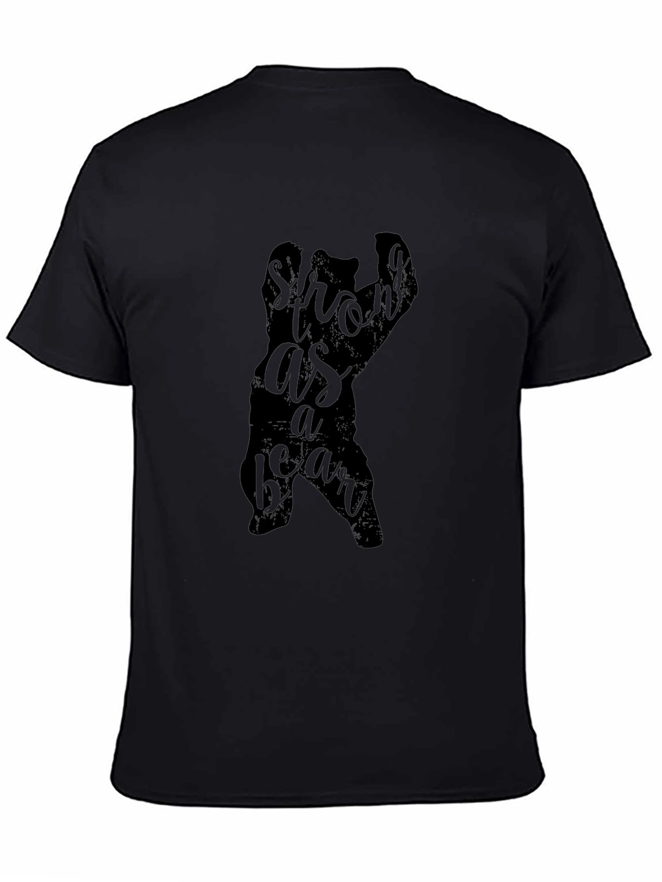 Strong As A Bear Graphic Tee - Black