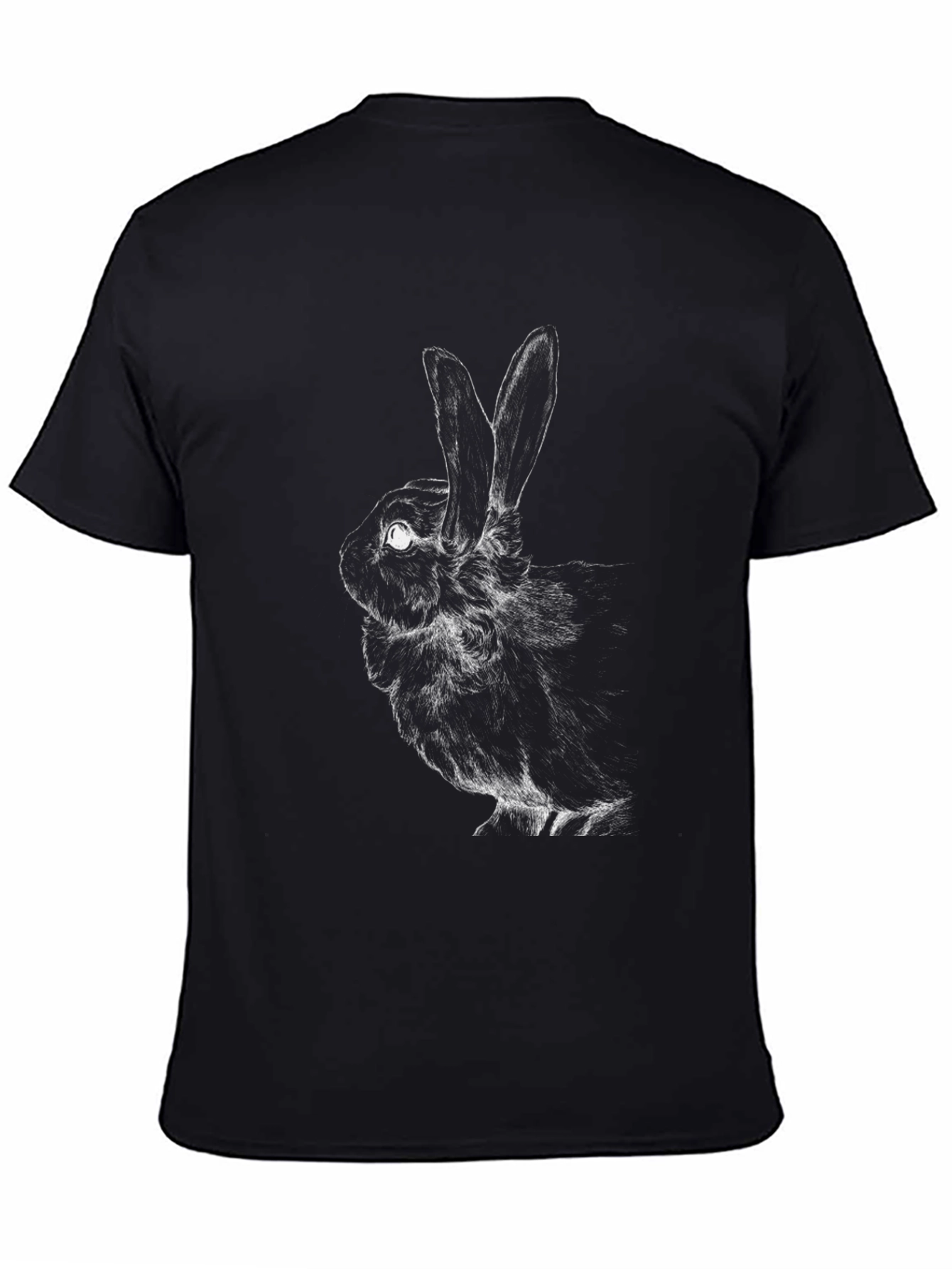 Black Rabbit Graphic Tee - Soft Cotton Blend