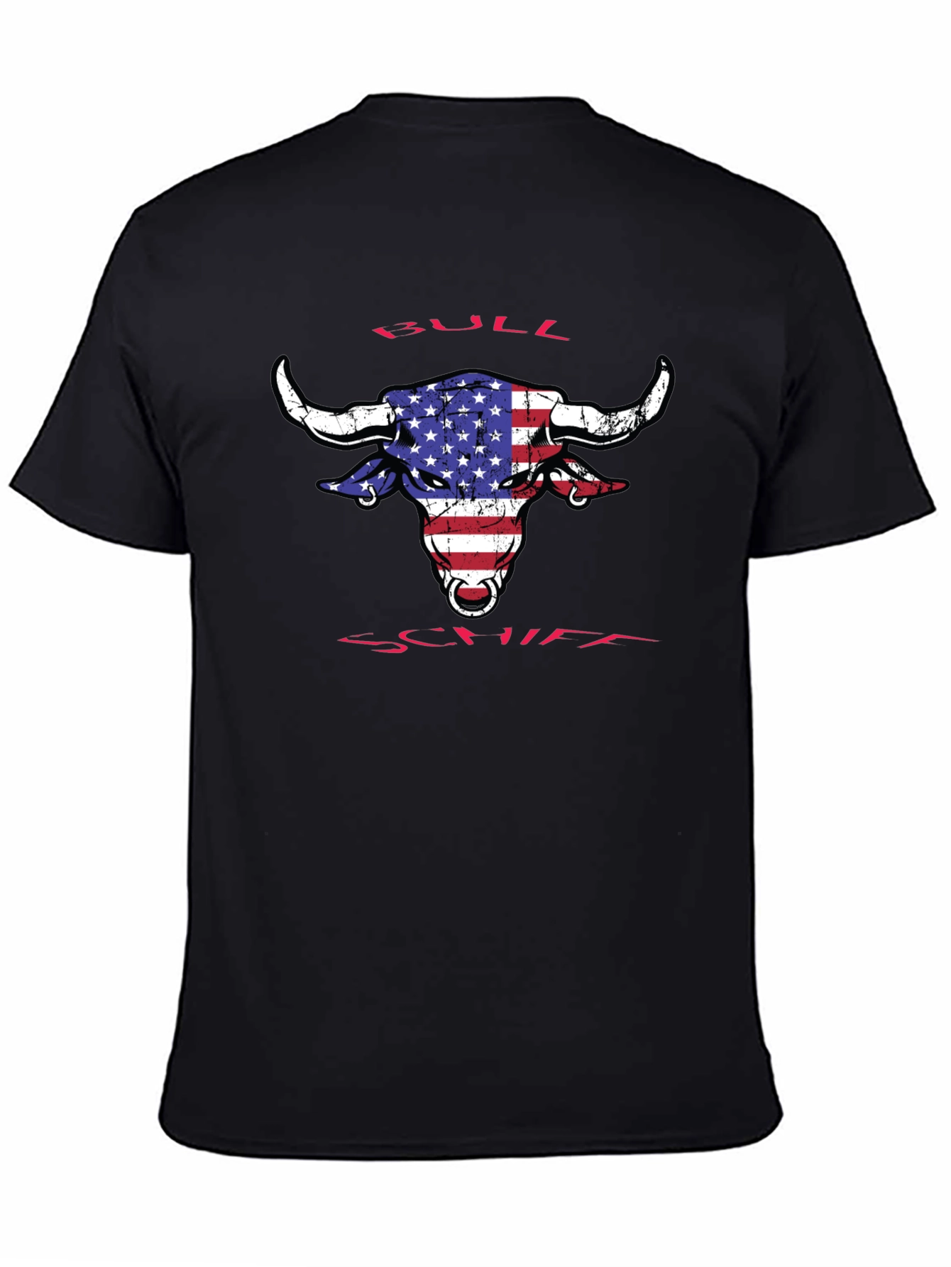 American Flag Bull T-Shirt - Patriotic Graphic Tee