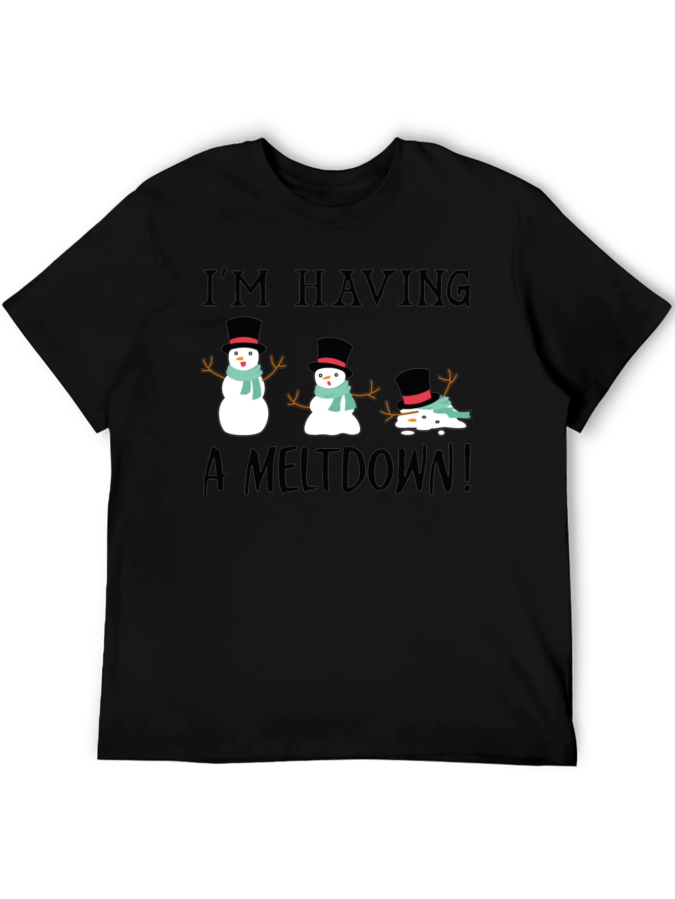 Funny Snowman Meltdown Graphic Tee