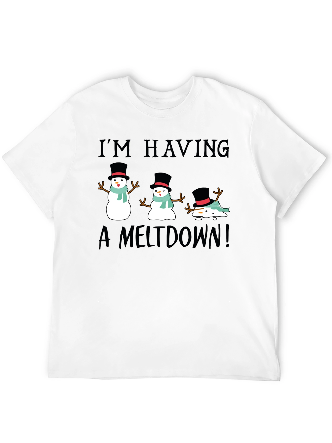 Funny Snowman Meltdown Graphic Tee