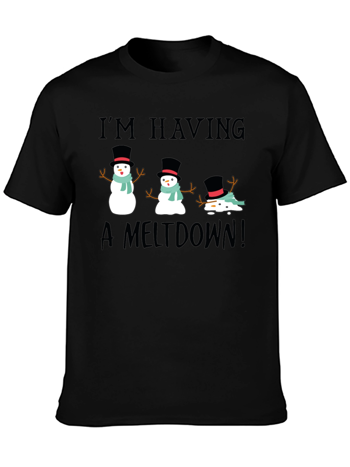 Funny Snowman Meltdown Graphic Tee