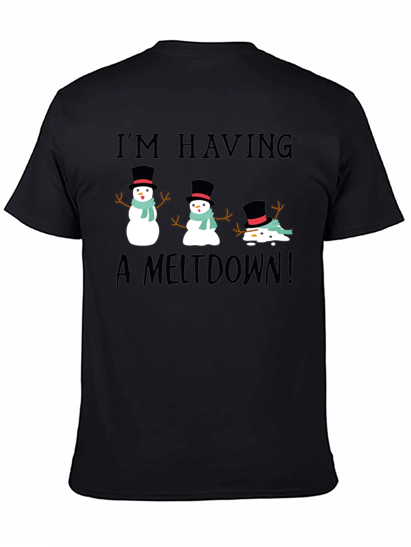 Funny Snowman Meltdown Graphic Tee