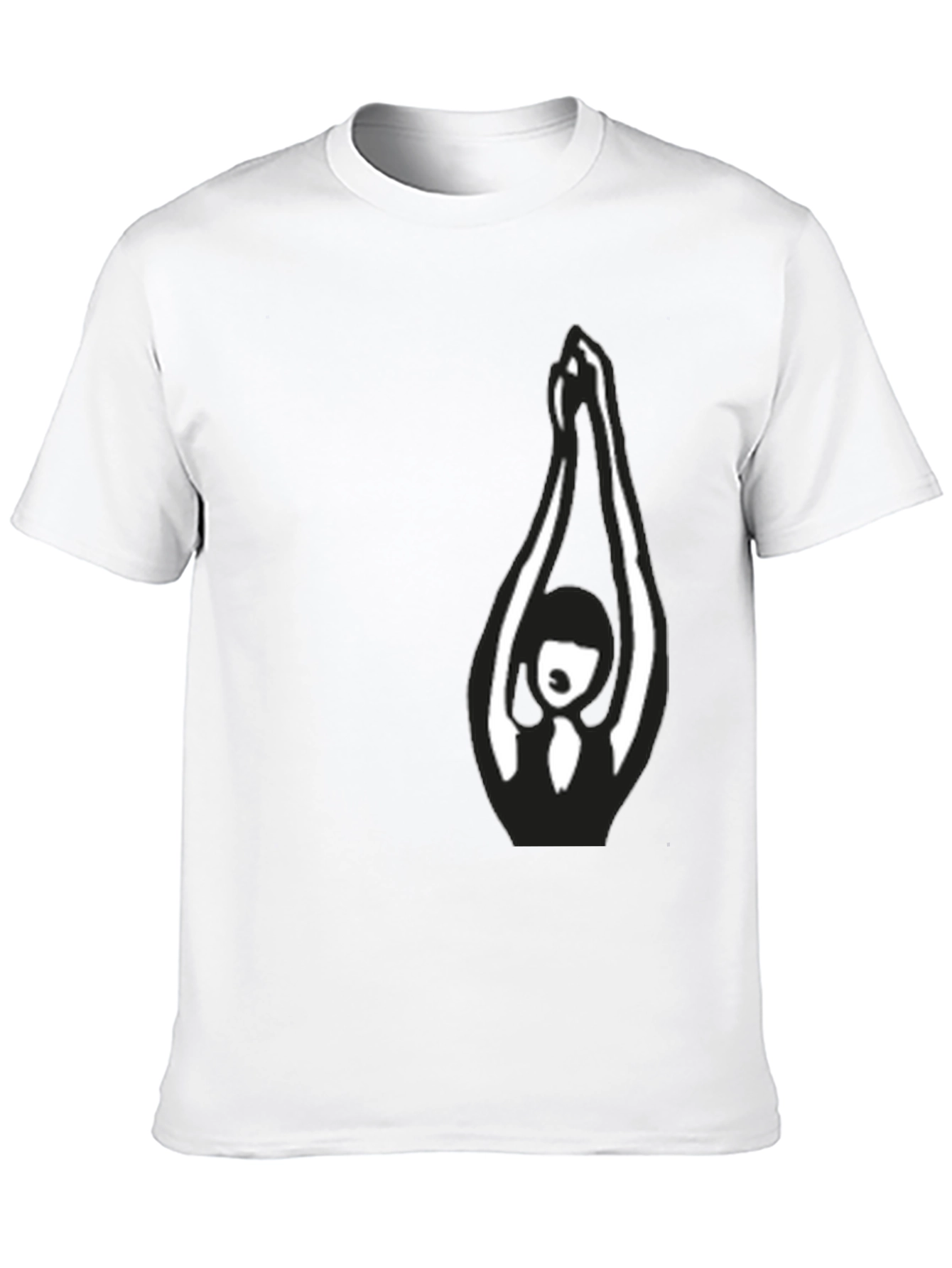 Black T-Shirt with Abstract Yoga Graphic