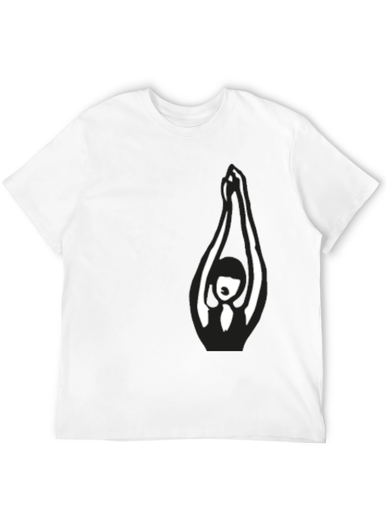 Black T-Shirt with Abstract Yoga Graphic