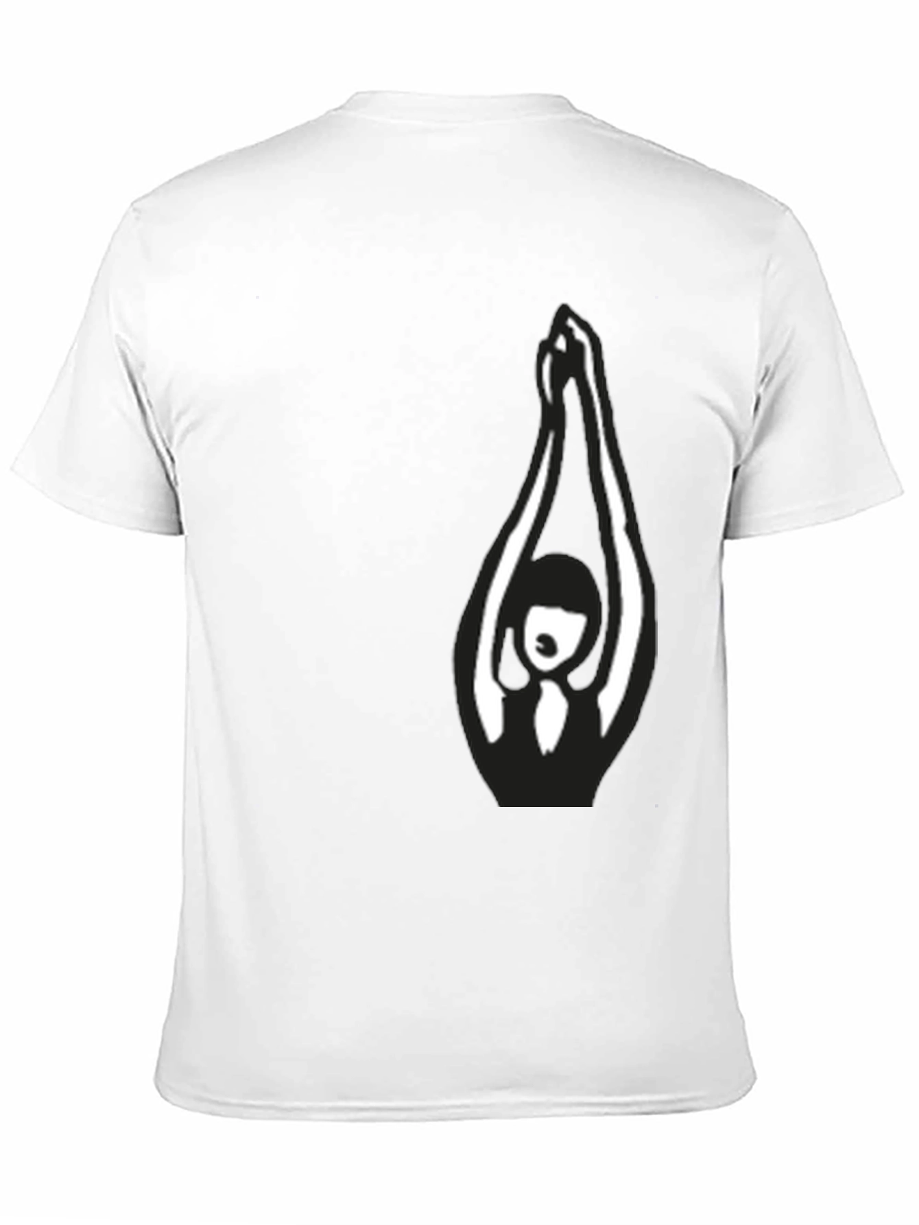 Black T-Shirt with Abstract Yoga Graphic