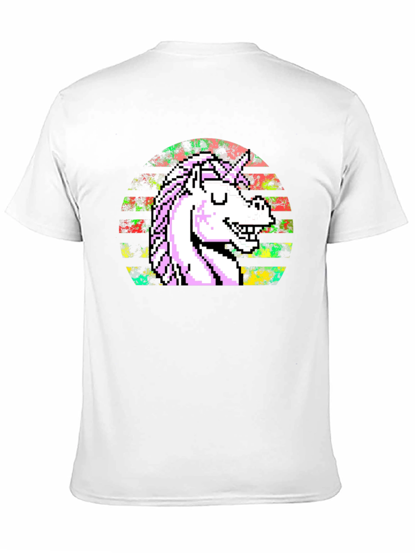 Pixel Unicorn Graphic T-Shirt - Black