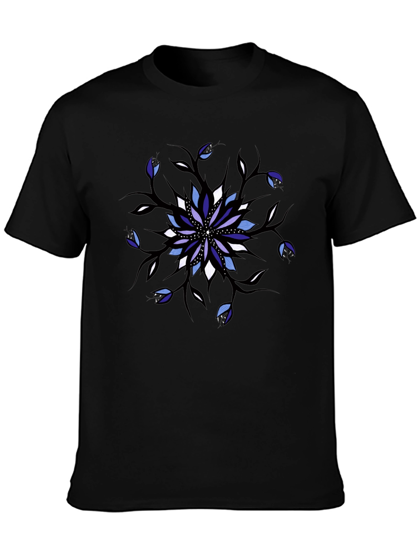 Abstract Floral Graphic Print Tee